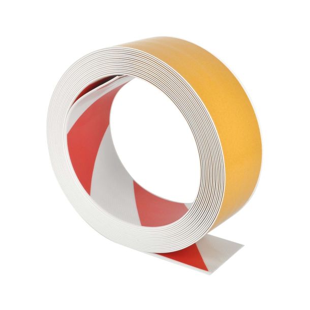 Proline vloermarkering tape extra sterk - 10 meter x 75 mm - rood/wit