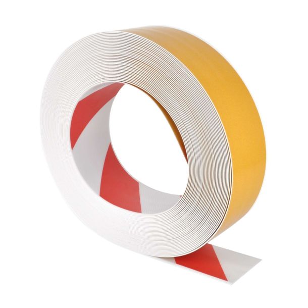 Proline vloermarkering tape extra sterk - 25 meter x 75 mm - rood/wit