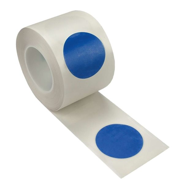 Proline vloermarkering sticker stippen - 25 meter x Ø 50 mm - blauw