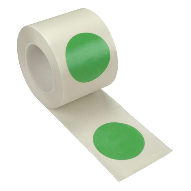 Proline vloermarkering sticker stippen - 25 meter x Ø 50 mm - groen