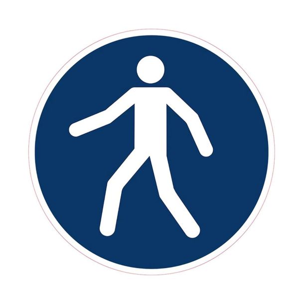 Proline vloermarkering sticker - voetgangers - Ø 600 mm
