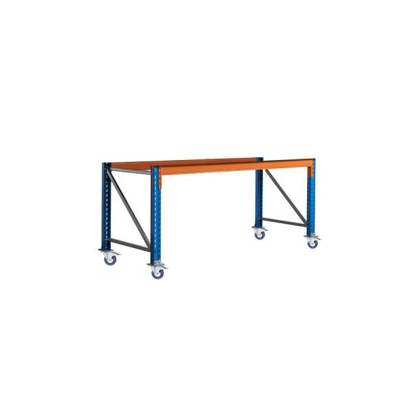 Stow werkbank frame op wielen met rem 2470 x 900 x 950 mm (bxdxh) - 1 niveau