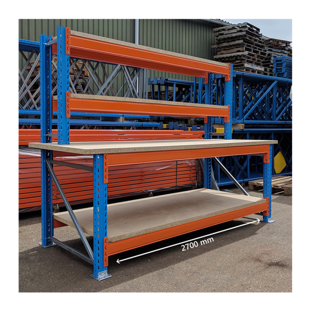 Stow werkbank met opzetstuk 2700 x 1050 x 1000 mm (bxdxh) - 4 niveaus