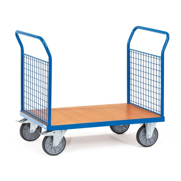 Platformwagen - 1200 x 800 x 990 mm (lxbxh) - voorzien van twee gaas wanden
