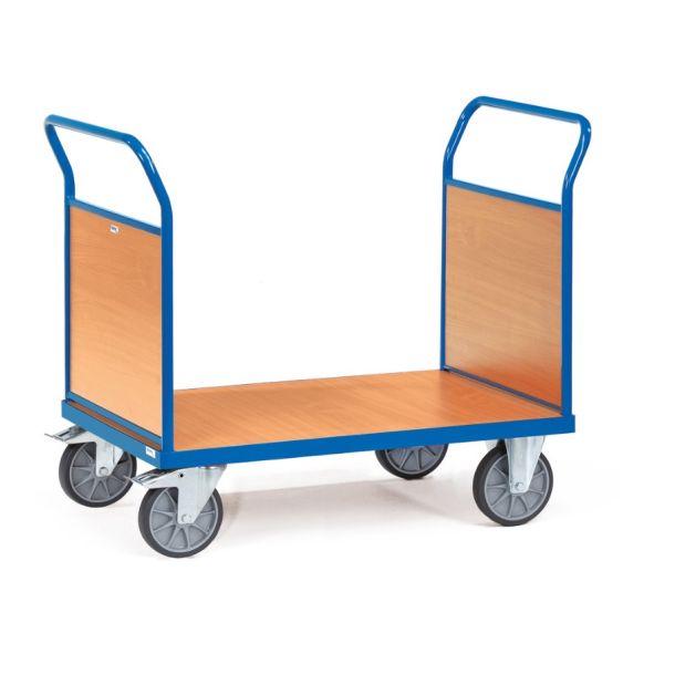 Platformwagen - 1200 x 800 x 990 mm (lxbxh) - voorzien van twee gesloten wanden