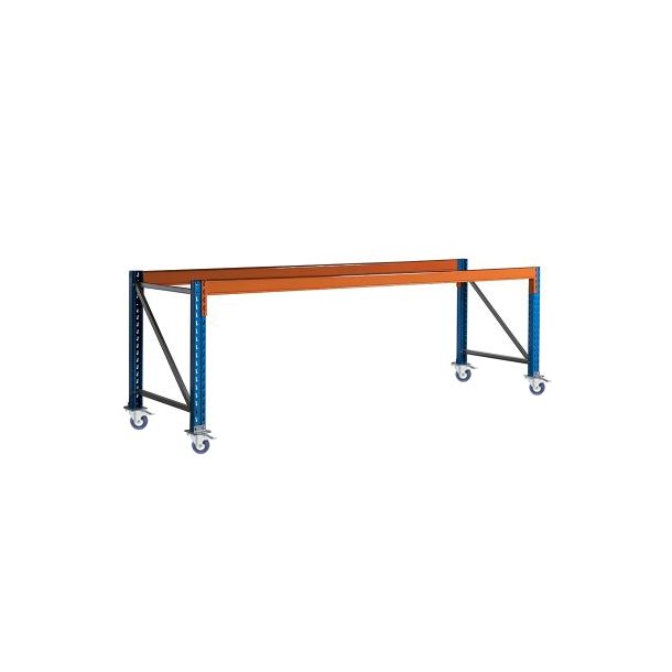 Stow werkbank frame op wielen met rem 3470 x 900 x 950 mm (bxdxh) - 1 niveau