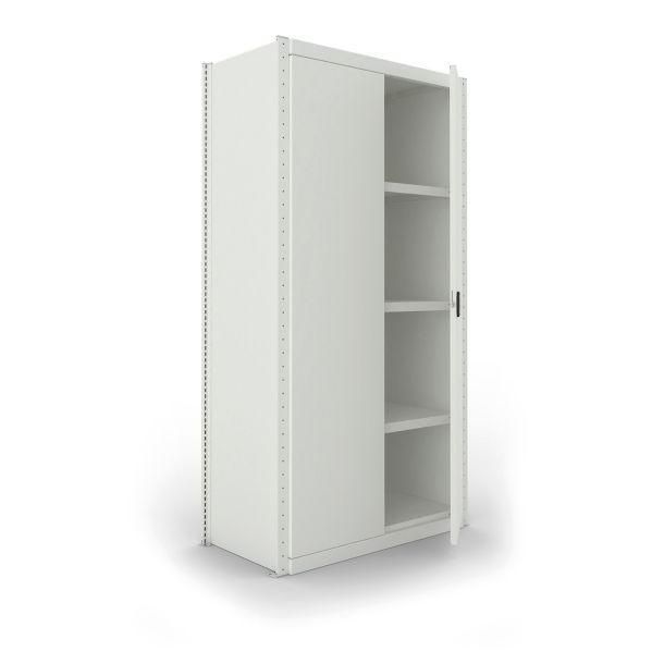 META Clip ladekast voorzien van deuren aanbouwsectie - 2000 x 1000 x 600 mm (hxbxd)