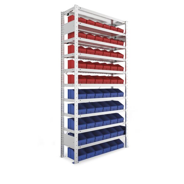 META Clip bakkenstelling basissectie - 2000 x 1000 x 500 mm (hxbxd) inclusief 9 legborden