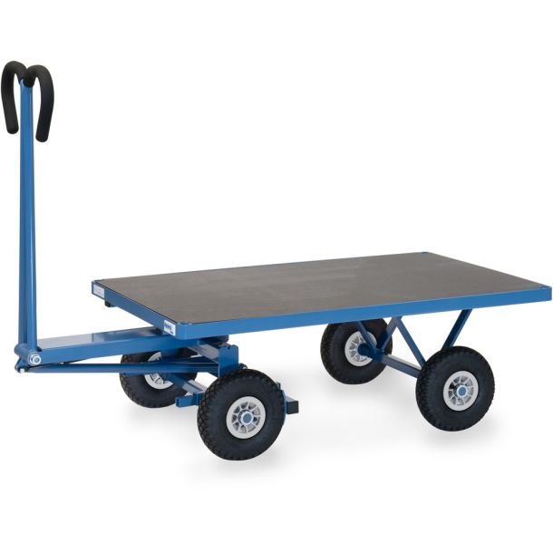 Handtrekwagen - 2000 x 1000 x 1200 mm (lxbxh) - luchtbanden