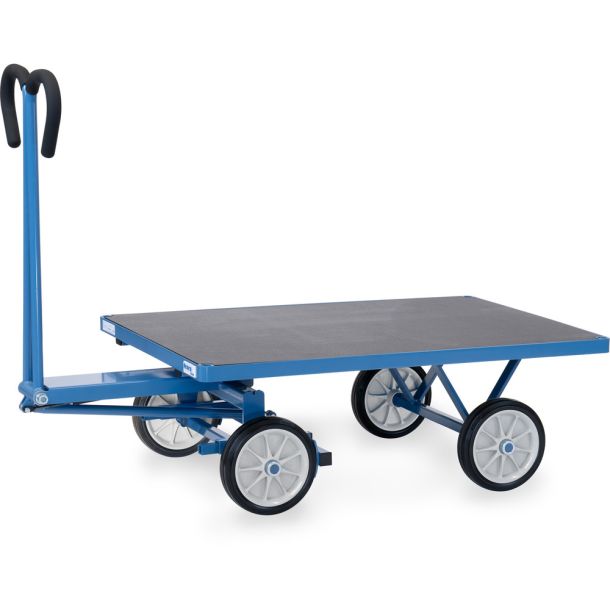 Handtrekwagen - 2000 x 1000 x 1200 mm (lxbxh) - massief banden