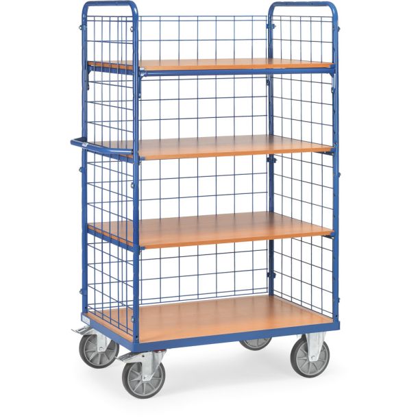 Etagewagen - 1200 x 800 x 1800 mm (lxbxh) - voorzien van drie gesloten wanden