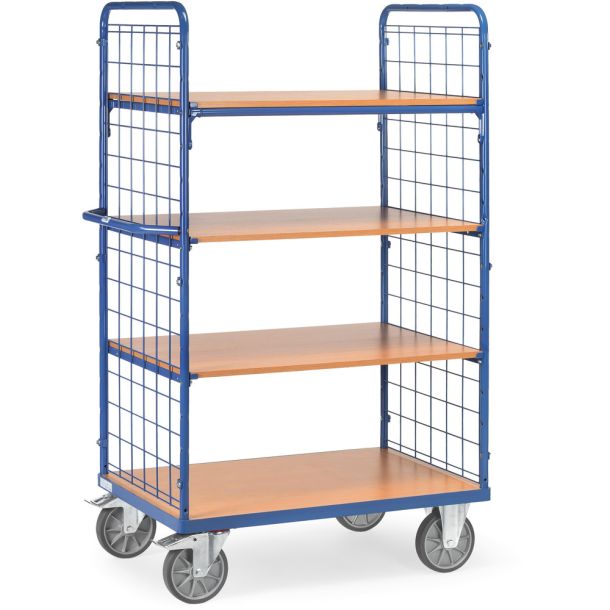Etagewagen - 1200 x 800 x 1800 mm (lxbxh) - voorzien van twee gesloten wanden