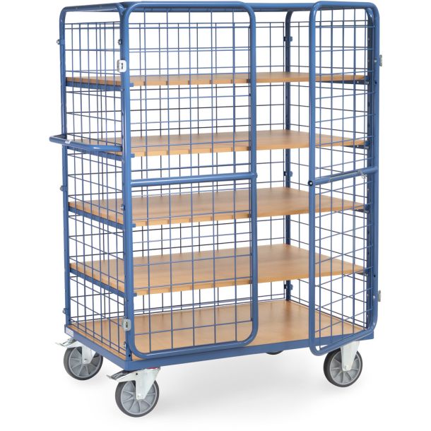 Etagewagen - 1200 x 800 x 1800 mm (lxbxh) - volledig gesloten wanden met vleugeldeuren
