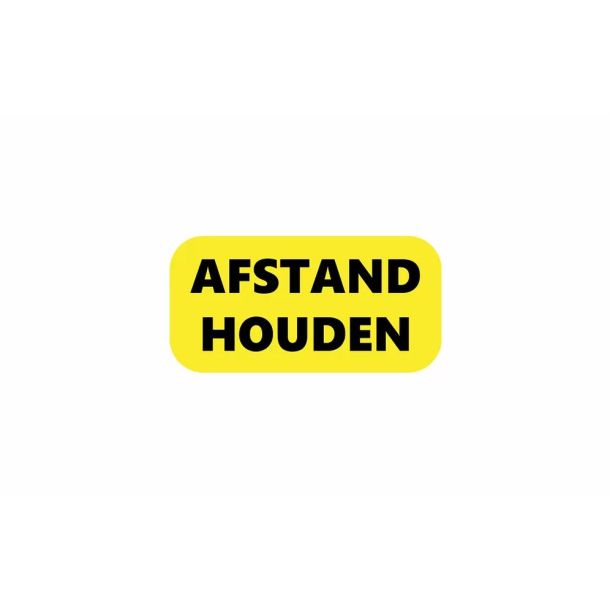 Waarschuwingsbord afstand houden - 20 x 10 cm (bxh)