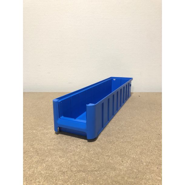 Auer magazijnbak met deksel - 500 x 115 x 90 mm (lxbxh) - blauw - gebruikt
