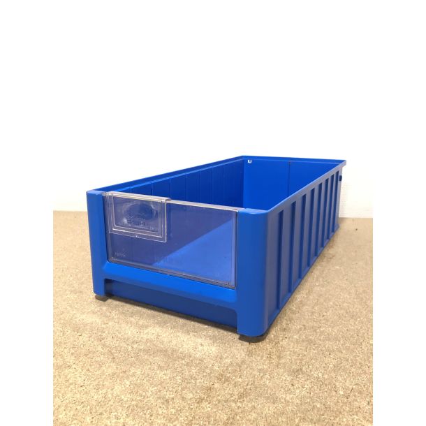Auer magazijnbak met deksel - 500 x 230 x 140 mm (lxbxh) - blauw - gebruikt