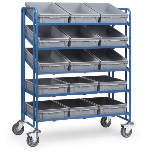Bakkenwagen - 1240 x 600 x 1685 mm (lxbxh) - incl. magazijnbakken