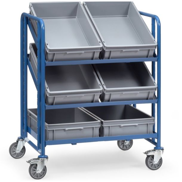 Bakkenwagen - 800 x 600 x 1100 mm (lxbxh) - incl. magazijnbakken