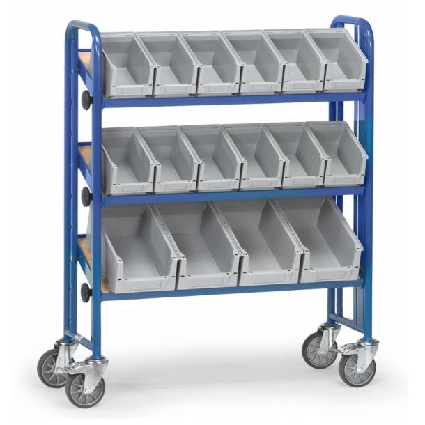 Bakkenwagen - 900 x 315 x 1205 mm (lxbxh) - incl. magazijnbakken