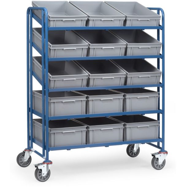 Bakkenwagen - 1240 x 600 x 1685 mm (lxbxh) - incl. magazijnbakken