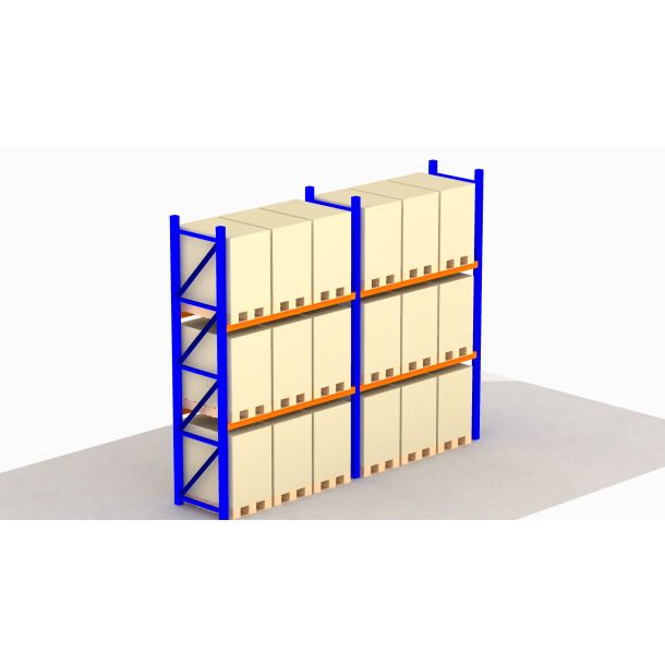 Stow palletstelling - partij 3 staanders + 8 liggers - gebruikt