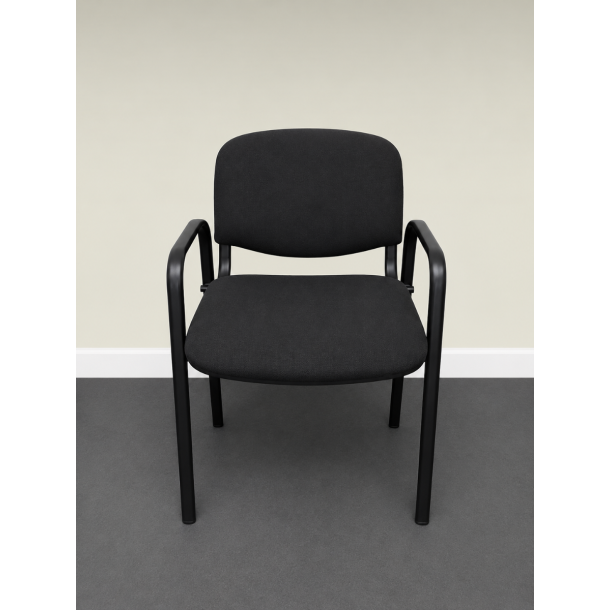 Bezoekersstoel - gebruikt - zwart - set van 2 stuks