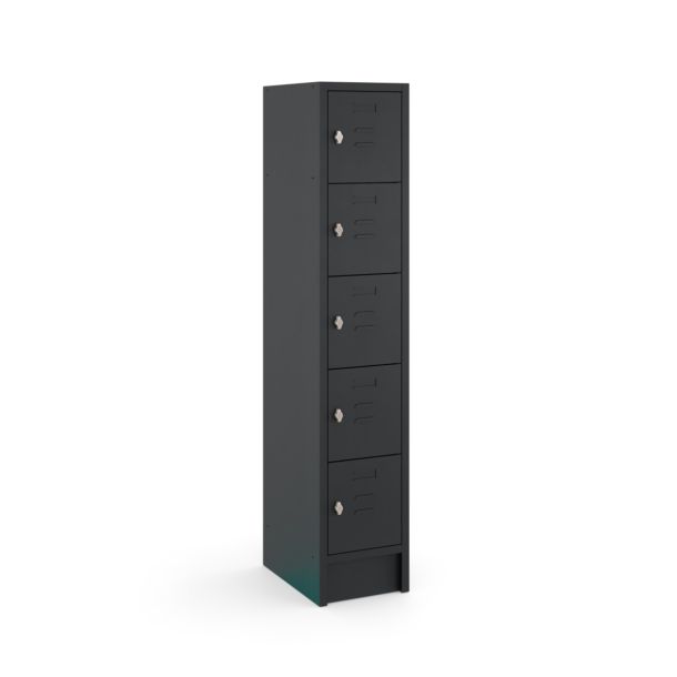 Locker Basic valgrendelslot 1800x350x500 mm (hxbxd) - zwart