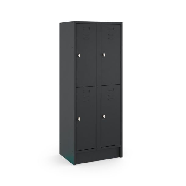 Garderobekast Basic valgrendelslot 1800 x 700 x 500 mm (hxbxd) - zwart