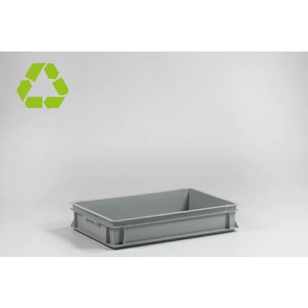 Euronorm bak 600 x 400 x 120 mm  (lxbxh) - 20 liter - Grijs