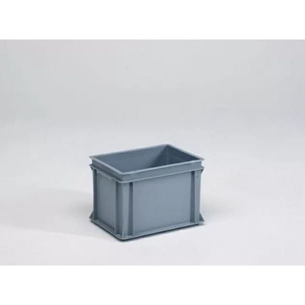 Euronorm stapelbare bak 400 x 300 x 220 mm (lxbxh) - 20 liter - Grijs