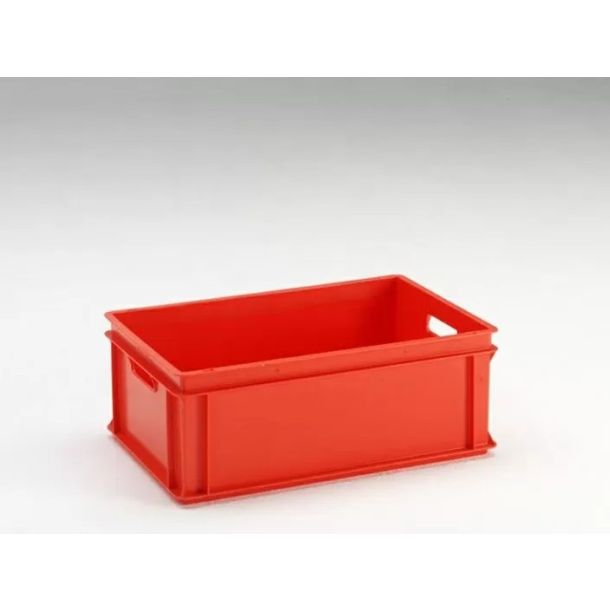Euronorm stapelbare bak 600 x 400 x 220 mm (lxbxh) - Met open handvat - 40 liter - Rood 