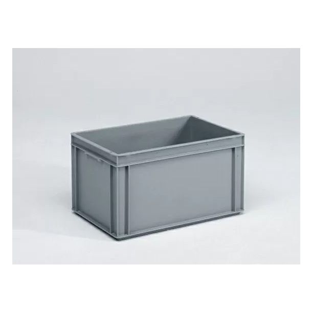 Euronorm stapelbare bak 600 x 400 x 325 mm (lxbxh) - 60 liter - Grijs