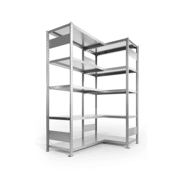 META Clip Legbordstelling basissectie hoekstelling - 2500 x 2x 1000 x 600 mm (hxbxd)