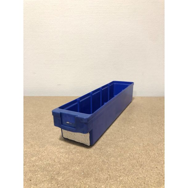Magazijnbak 400 x 90 x 80 mm (lxbxh) - blauw - gebruikt