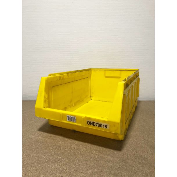Magazijnbak 560 x 365 x 250 mm (lxbxh) - geel - gebruikt