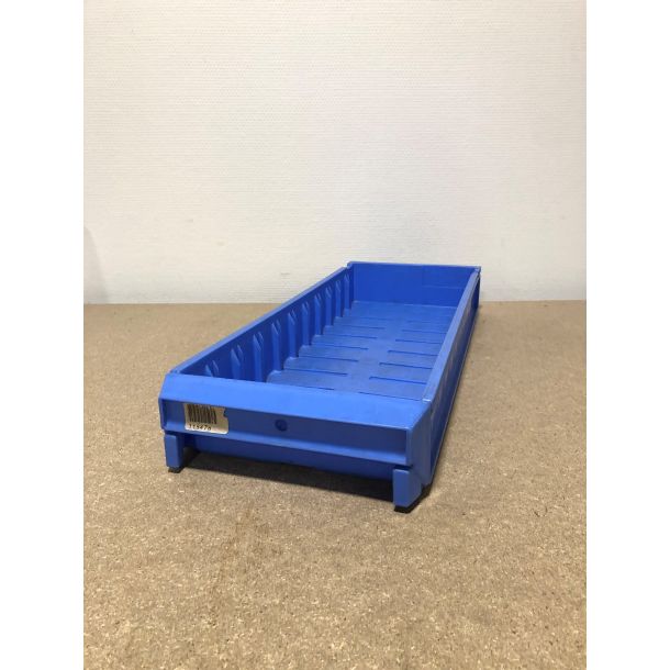 Magazijnbak 600 x 230 x 75 mm (lxbxh) - blauw - gebruikt