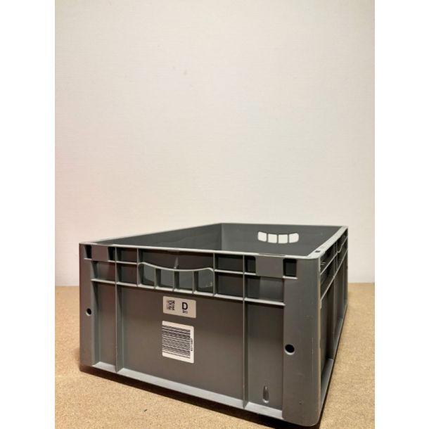 Magazijnbak 600 x 400 x 220 mm (lxbxh) - grijs - gebruikt