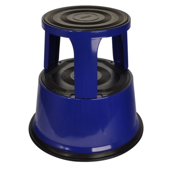 Opstapkruk olifantenpoot metaal - blauw