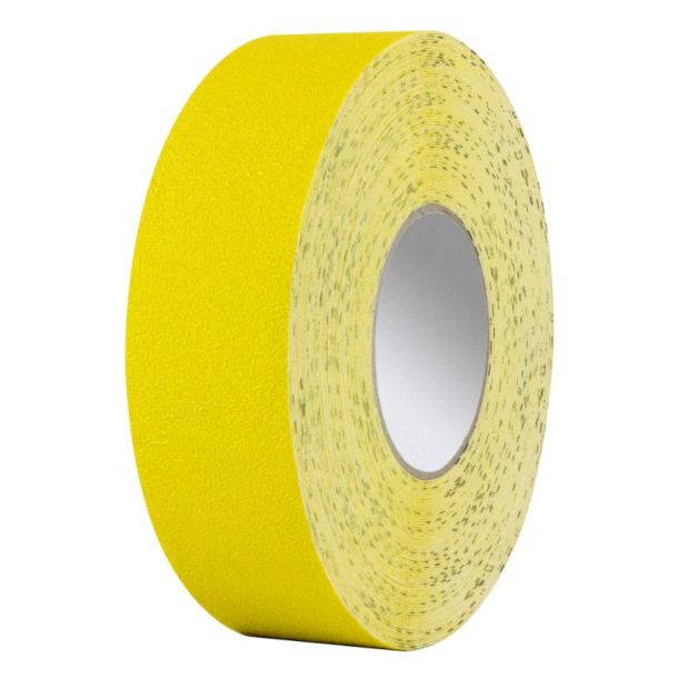 Proline vloermarkering tape vinyl geel - overrijdbaar - 25 meter x 75 mm