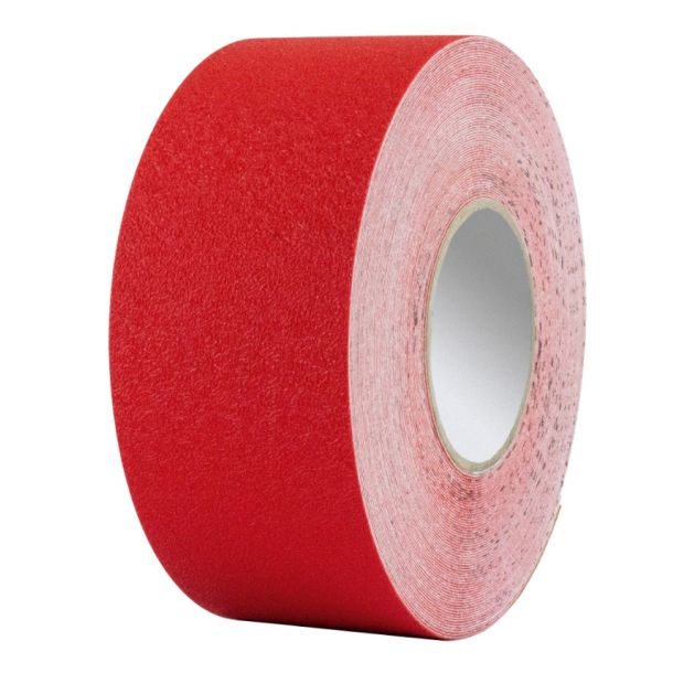 Proline vloermarkering tape vinyl rood - overrijdbaar - 25 meter x 75 mm