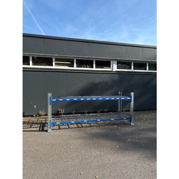 Grootvakstelling mini stelling gebruikt - 1500 x 2700 x 900 mm (hxbxd) - incl. roosters