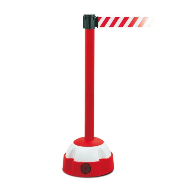 Riem-afzetpaal rood/wit - 4000 mm
