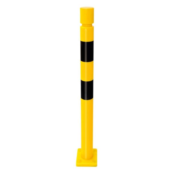Kunststof aanrijdpaal 1000 x 80 mm - geel/zwart