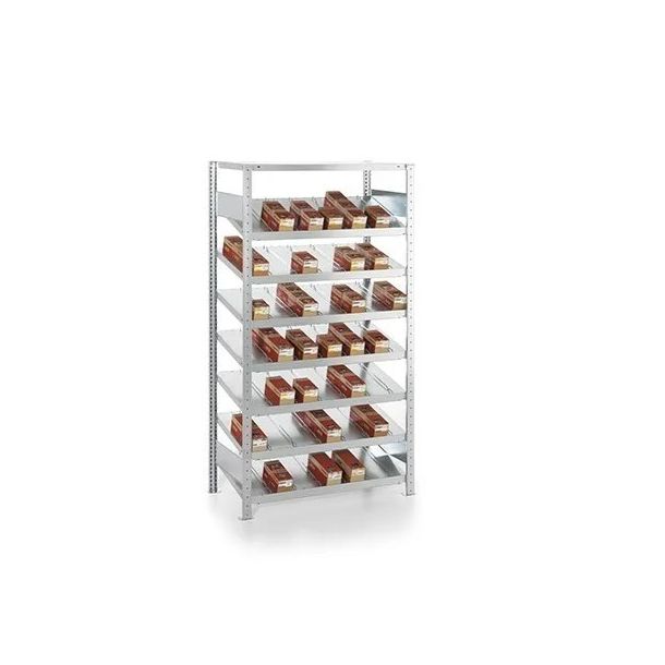 META Clip voorraadstelling basissectie - 2000 x 1000 x 500 mm (hxbxd) - voorzien van vakverdelers