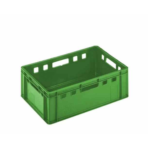 Stapelkratten kunststof - 600 x 400 x 200 mm (lxbxh) - 35 liter - Groen