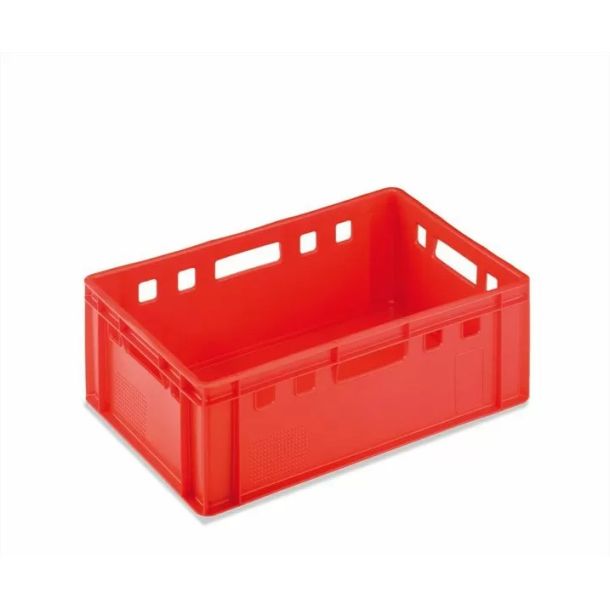Stapelkratten kunststof - 600 x 400 x 200 mm (lxbxh) - 35 liter - Rood