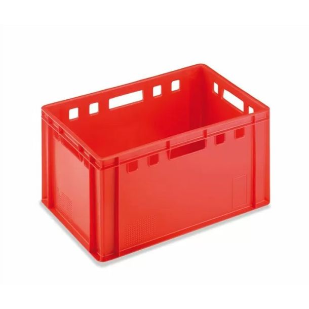 Stapelkrat kunststof - 600 x 400 x 300 mm (lxbxh) - 60 liter - Rood