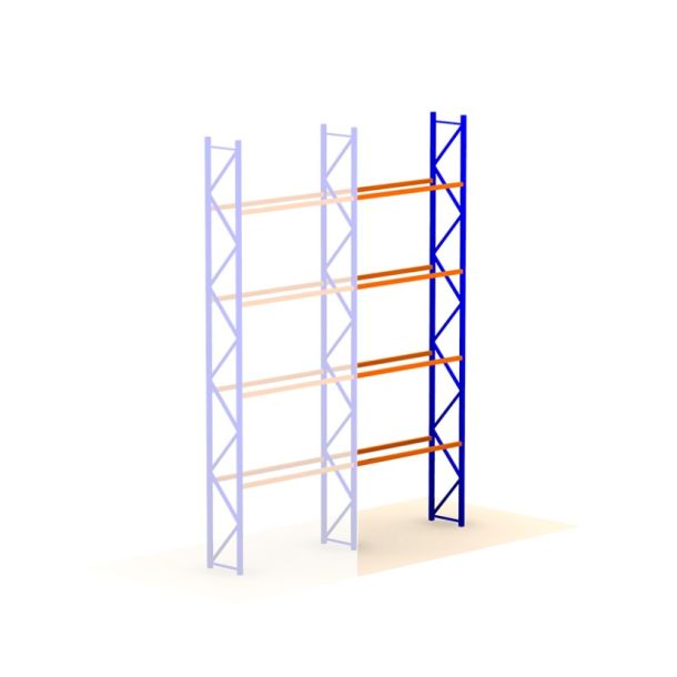 Stow palletstelling aanbouwsectie 8000 x 2700 x 1100 mm (hxbxd) 4 niveaus - 1700 kg