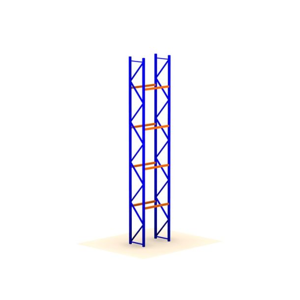Stow palletstelling basissectie 8000 x 1800 x 1100 mm (hxbxd) 4 niveaus - 2400 kg