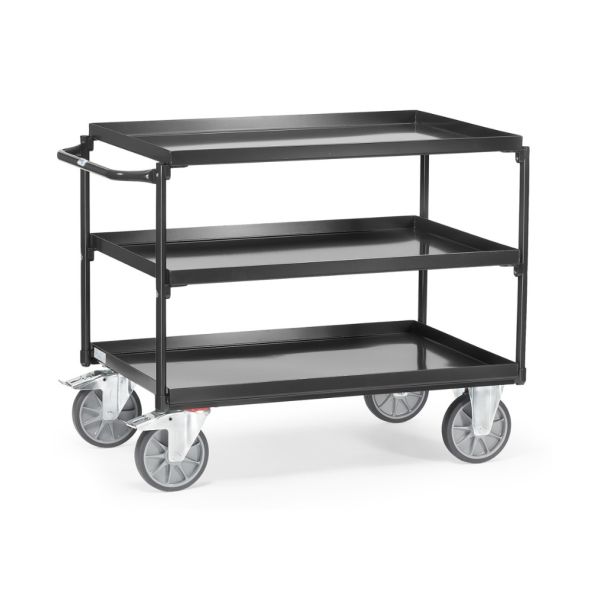 Tafelwagen - 1000 x 700 x 910 mm (lxbxh) - voorzien van opstaande rand